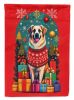 Anatolian Shepherd Dog Holiday Christmas House Flag Large Porch Sleeve Pole Decorative Outside Yard Banner Artwork Wall Hanging, Polyester, House Size