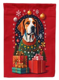 American Foxhound Dog Holiday Christmas Garden Flag Mailbox Flag Decorative Yard Flag Banner Outside Patio Artwork Yard Flower Beds, Garden Size