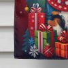 Bernese Mountain Dog Holiday Christmas House Flag Large Porch Sleeve Pole Decorative Outside Yard Banner Artwork Wall Hanging, Polyester, House Size