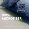 Navy Duvet Cover King Size Microfiber Duvet Cover with Zipper Duvet Cover Set of 1 Down Comforter Cover with 2 Pillow Shams Luxury Comforter Cover Kin