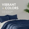 Navy Duvet Cover King Size Microfiber Duvet Cover with Zipper Duvet Cover Set of 1 Down Comforter Cover with 2 Pillow Shams Luxury Comforter Cover Kin