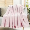 Queen Size Blanket for Bed 100% Cotton Blankets Soft and Breathable 410Gsm Waffle Lightweight Summer Blanket 90x90 Inches Pink