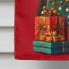 American Foxhound Dog Holiday Christmas House Flag Large Porch Sleeve Pole Decorative Outside Yard Banner Artwork Wall Hanging, Polyester, House Size