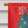 Anatolian Shepherd Dog Holiday Christmas House Flag Large Porch Sleeve Pole Decorative Outside Yard Banner Artwork Wall Hanging, Polyester, House Size