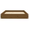 Dog Bed Honey Brown 28.1"x21.3"x3.5" Solid Wood Pine