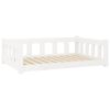 Dog Bed White 37.6"x25.8"x11" Solid Wood Pine