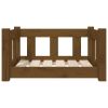 Dog Bed Honey Brown 21.9"x17.9"x11" Solid Wood Pine