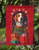 American Foxhound Dog Holiday Christmas Garden Flag Mailbox Flag Decorative Yard Flag Banner Outside Patio Artwork Yard Flower Beds, Garden Size