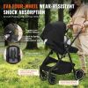 VEVOR Standard Baby Stroller, Infant Toddler Stroller with Bassinet, 3rd-Gear Adjustable Backrest & Foldable & Reversible Seat