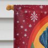 Bernese Mountain Dog Holiday Christmas House Flag Large Porch Sleeve Pole Decorative Outside Yard Banner Artwork Wall Hanging, Polyester, House Size